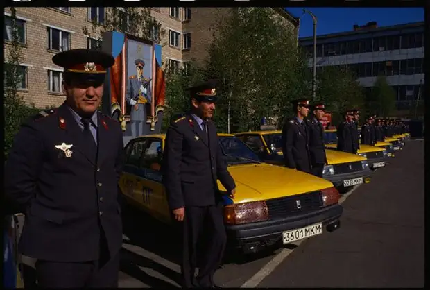 Russian Police Outside of Headquarters
