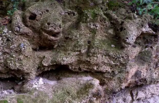 В Болгарии обнаружены вырезанные в скале головы животных