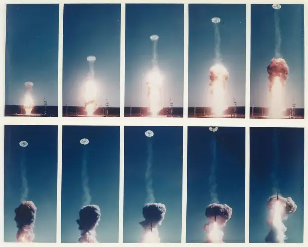13. 1959, март.  Снимки запуска ракет «Минитмен-миссайл» на мысе Канаверал
