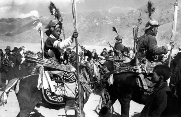 Тибетские воины 19 век.
