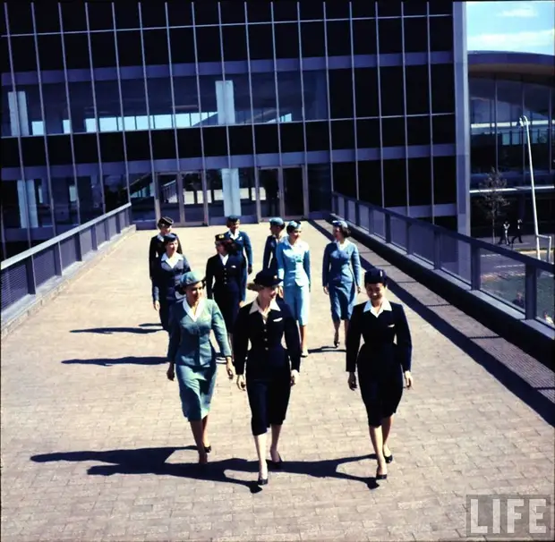 Винтажные фотографии "воздушных красавиц" 50-ых годов.