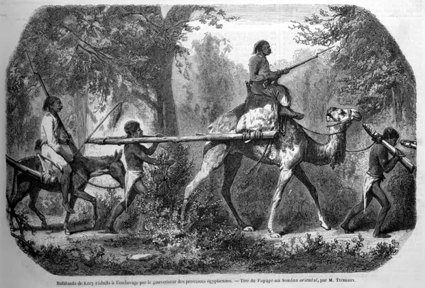 Конвоирование плененных рабов (Восточный Судан, 1848 год)