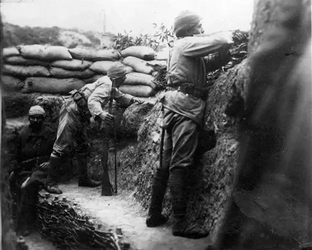 Турецкие солдаты во время Первой мировой войны