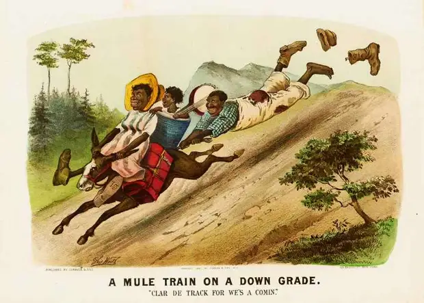 Поездка на муле: спуск с холма