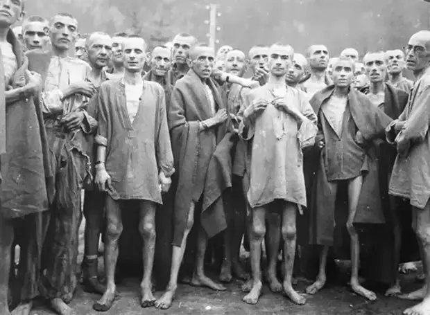 Советские военнопленные в Маутхаузене.