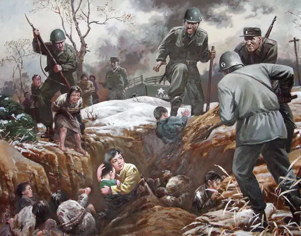 Живопись народов Востока: как американские фашисты из ООН измывались над мирными северокорейцами