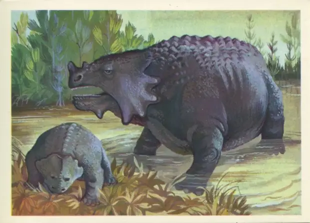 Сответские открытки.  Динозавры