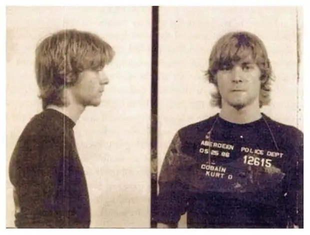 Курт Кобейн (Kurt Cobain) – 1986 (незаконное проникновение в состоянии алкогольного опьянения, вандализм)