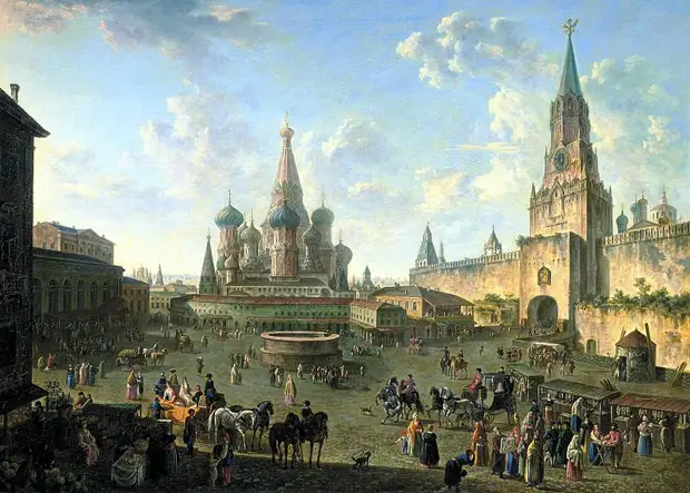 Файл: Красная площадь в Москве (1801) Федора Alekseev.jpg