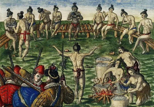 Быт и нравы индейцев Нового Света в гравюрах Теодора де Бри