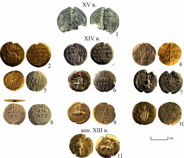 Византийские торговые пломбы XII века найдены при раскопках в Новгороде