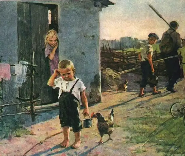 Деревенская жизнь в иллюстрациях советских художников.