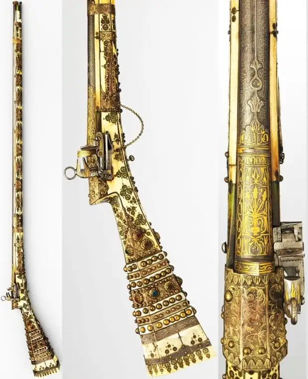 Османское ружье miquelet, конец 18 в, сталь, дерево, слоновая кость, латунь, перламутр. искусство, огнестрел, оружие, старинное