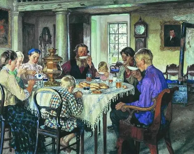 Английское и русское чаепитие в живописи